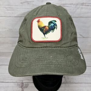 Crazy Shirts Hat Chicken Scratch Patch Adult Hawaii Strapback Dad Hat OD Green